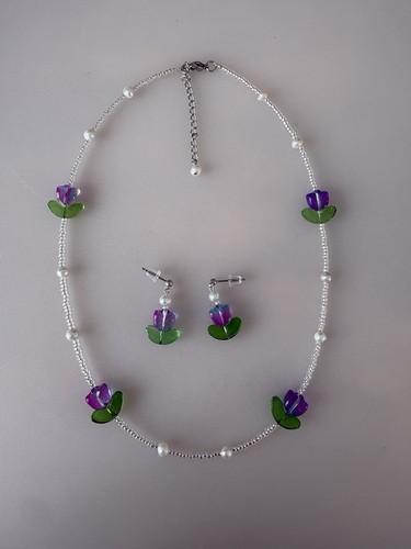 Tulips freshwater pearl set - tulips, &