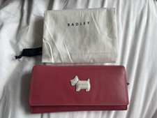 Radley Women's Large Leather Wallet Purse Pink New 