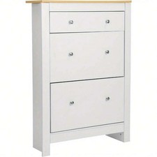 Shoe Rack Shoe Storage Cabinet Wooden Stand Cupboard Unit 3 Drawer Organise