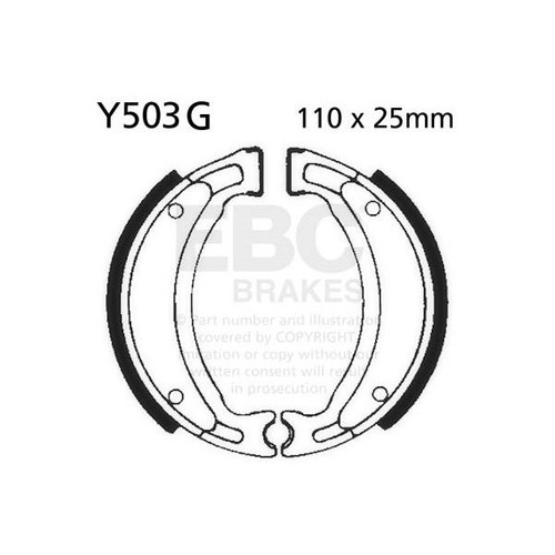Ebc grooved brake shoe - grooved,