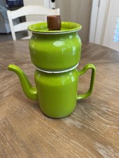 Vintage Green  Enamel Tea