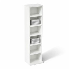 NEW! 6 Tier White Wooden CD