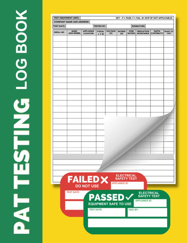 Pat testing log book - log, book: