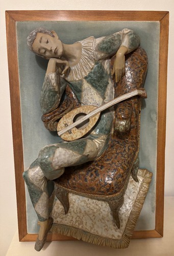 Lladro mounted harlequin - mounted,