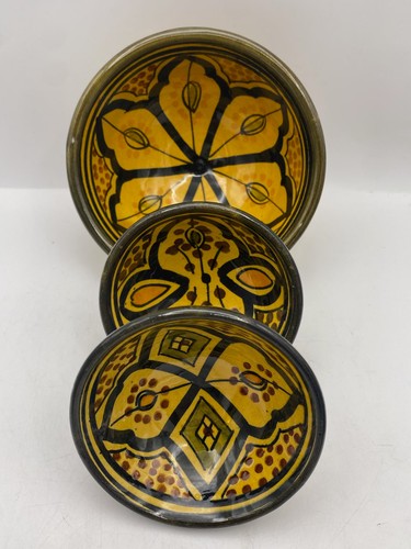 Moroccan yellow hand painted - moroccan,