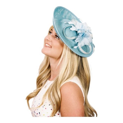 Large flower feather hair - flower,