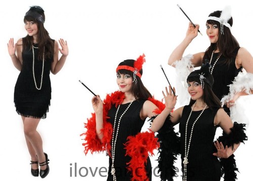 Womens fringe flapper fancy - fringe,