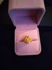 Gold Flower Ring 22 Ct Size 7