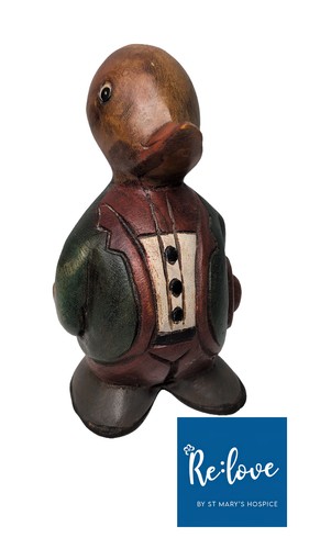 Hand carved wooden duck - carved,