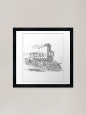 Vintage steam train railway - steam,