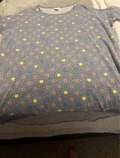 Lularoe Irma Blue Floral Size Medium