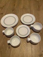 Vintage Melamine Picnic Set For Four Gio’Style Plates Side Plates Cups Saucers