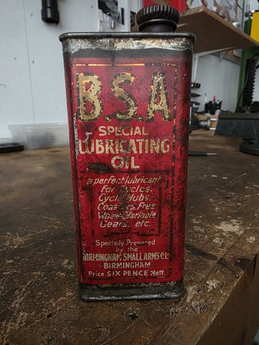 1920 bsa oil can very - oil, rare