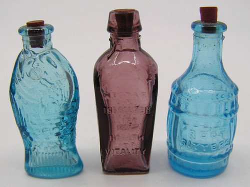 Three miniature colored - three,