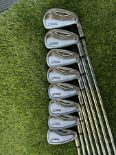 LOVELY SET OF YONEX CYBERSTAR VM1 GOLF IRONS. 4 TO SW. UNIFLEX STEEL SHAFTS.