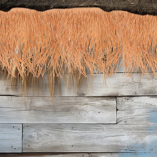 Fake straw roof thatch plastic - straw,
