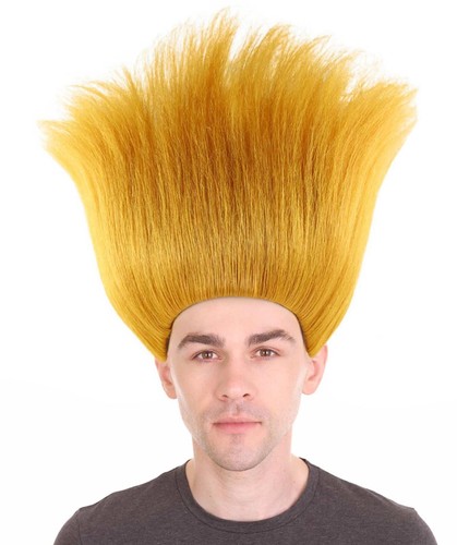 Yellow troll wig tall - yellow,