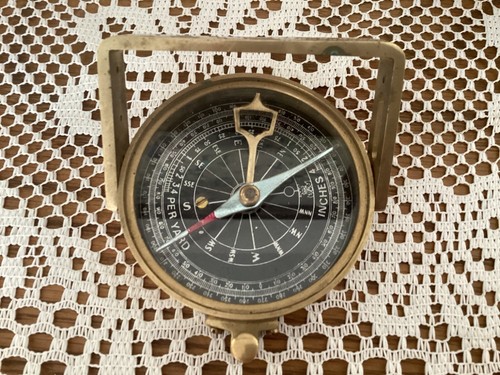 Brass clinometer compass - brass,