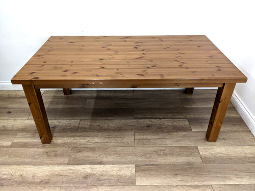 Dining table large pine solid - dining,