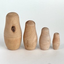 4 Set Plain Nesting Dolls DIY