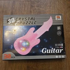 3D Crystal Puzzle Pink Guitar