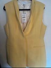 Yellow Sleeveless Blazer From