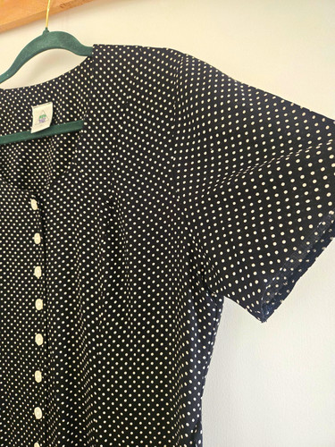 New tast black white polka - white,