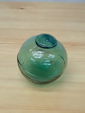 Vintage Antique 8cm Glass Fishing Float - Hand Blown - Nautical 