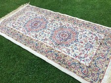 Vintage Old carpet cream Mix Design Aztec Turkish door mat hearth rug any room