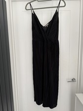 H&M Black Pleated Wrap Dress