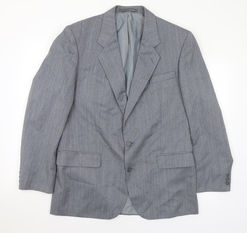 Pinstripe mens grey polyester - mens,