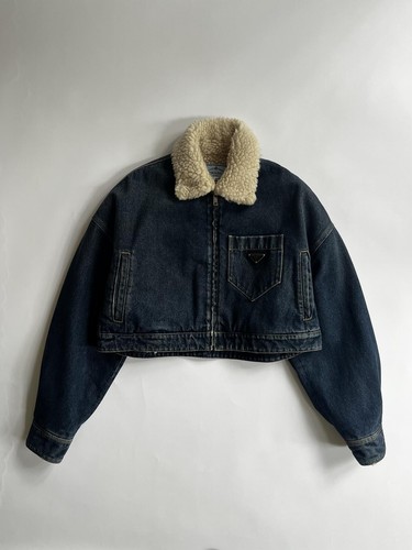 Prada cropped denim jacket - cropped,