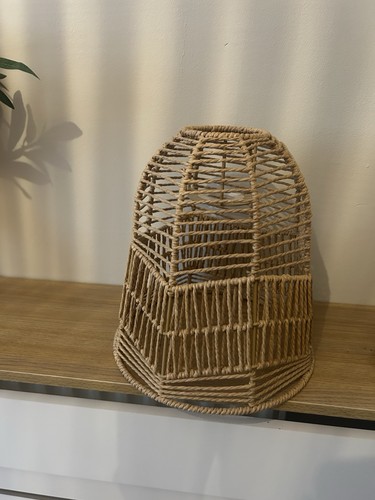 Rattan wicker lampshade - rattan, boho