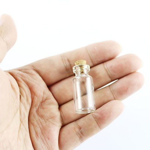 Small glass bottles with cork - glass,
