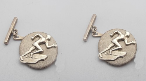 Runner 925 silver cufflinks - runner:,