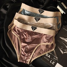 Men's Sexy Silk Satin Briefs