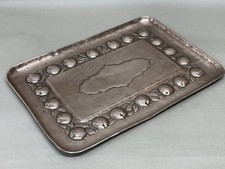 Antique Arts And Crafts Copper Tray Newlyn C1900.
