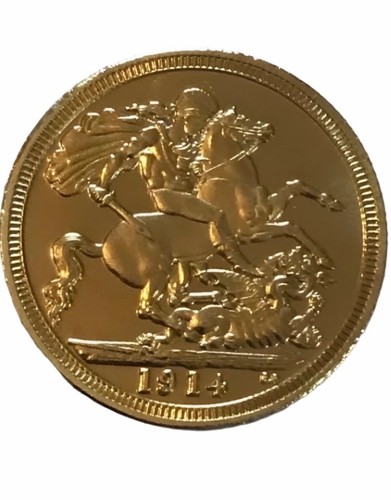 Sovereign 1914 coin gold - coin,