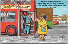 Vintage Postcard Comic Bus