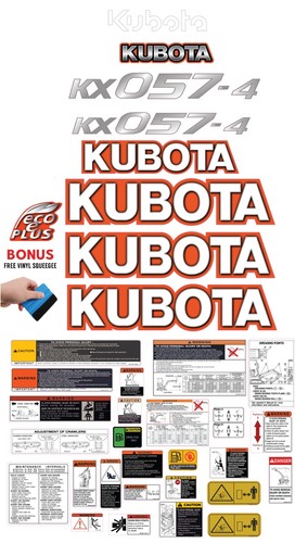 Fits kubota kx057 decal kit - fits, kx057-4