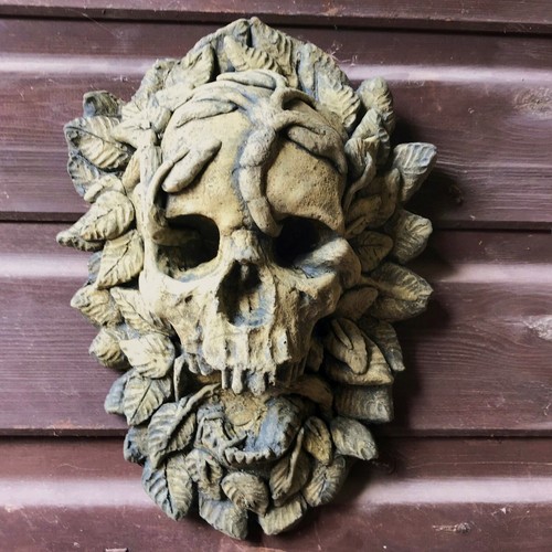 Skull green man - , plaque