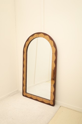 Dark wood arched paneled - arched,