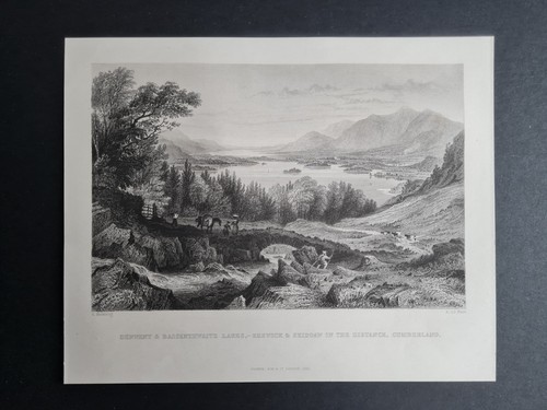 Antique 1833 print derwent - antique,