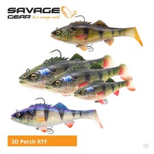 Savage Gear 3D Perch Shad RTF Lures - Pike Zander Muskie Predator Fishing Baits
