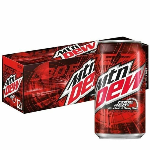 Mountain dew code red cherry - mountain, red,