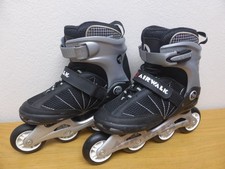AirWalk Inline Roller Skates Boots Black Silver UK 5 GWO Clean