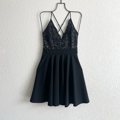 Sleeveless lace mini dress - sleeveless,