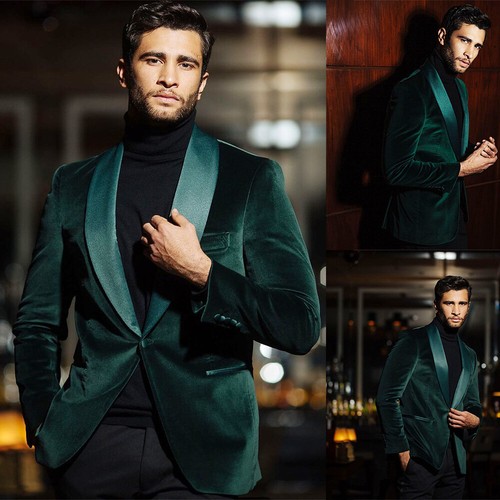 Green velvet suit - for, men