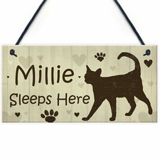 Cat Signs For Home Personalised Cat House Sign Door Plaque Pet Animal Lover Gift