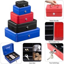Metal steel cash money box - , tin